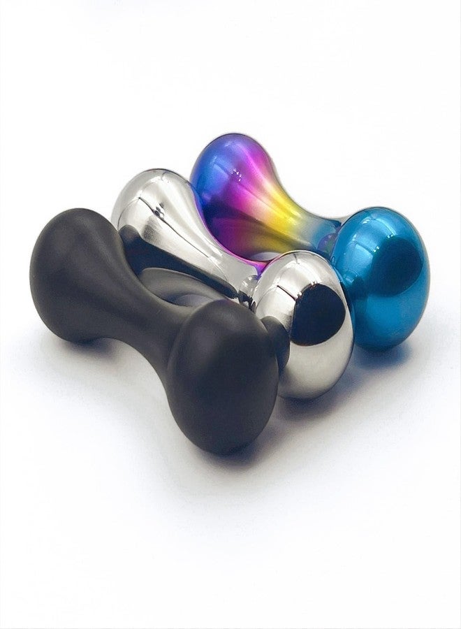 LXQQFUN Knucklebone Skill Toys, Small Bone Toys, Made of Metal, Portable EDC Fingers Fidget Toys, Gifts for Skill Players (Titanium/Dazzling Colour) - Image 4